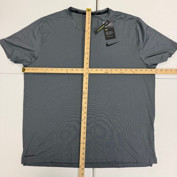 Nike Pro Dri-FIT T-Shirt Gray Mens XXL Training Gym Workout Tee NWT - Picture 4 of 5